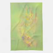 陽気な抽象芸術花柄 キッチンタオル (縦)