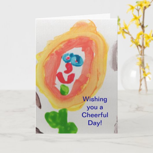 陽気な日 カード (黄色い花)