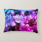 陽気な春のクラボル花の抽象芸術色 アクセントクッション (裏面)