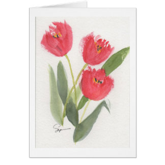 陽気な春のチューリップ