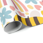 陽気な春ビーパターン ラッピングペーパー (ロールコーナー)