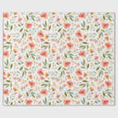 陽気な春桃の花 ラッピングペーパー (フラット)