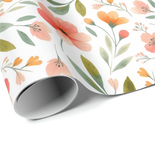 陽気な春桃の花 ラッピングペーパー (ロールコーナー)