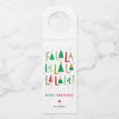 陽気な木々のクリスマス ボトルネックタグ (正面)