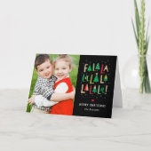 陽気な木のクリスマスカード シーズンカード (正面)