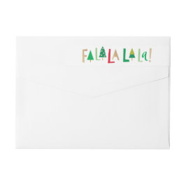 陽気な木編集可能なカラークリスマス ラップアラウンドラベル