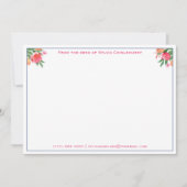 陽気な柑橘系フローラスペインのタイルウェディングシャワー サンキューカード (正面)