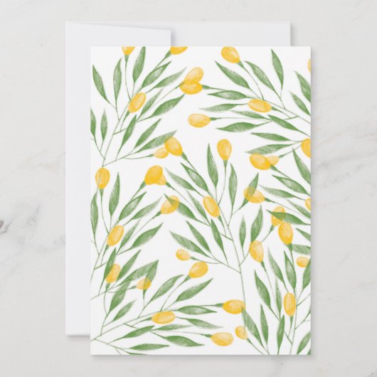 陽気な柑橘類の熱帯クリスマスの写真カード 招待状 (裏面)