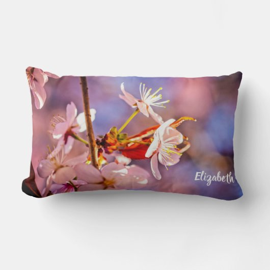 陽気な桜の花 ランバークッション (正面)