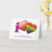 陽気な母の日カード- 2人のお母さんをlove カード (黄色い花)