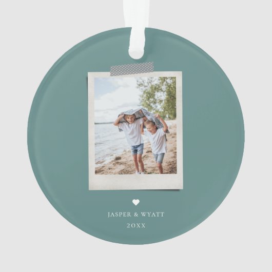 陽気な気持ちのスナップショットオーナメント オーナメント (裏面)