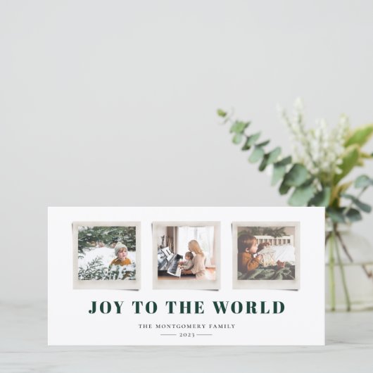 陽気な気持ちスナップショットホリデーカード (スタンド正面)