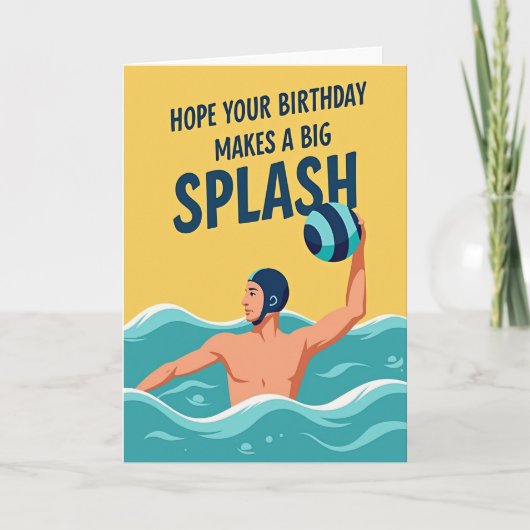 陽気な水遊びの誕生日カード カード (正面)