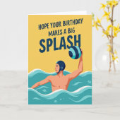 陽気な水遊びの誕生日カード カード (黄色い花)