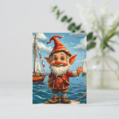 陽気な海の格言：桟橋での挨拶。 ポストカード (スタンド正面)