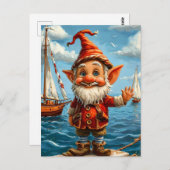 陽気な海の格言：桟橋での挨拶。 ポストカード (正面/裏面)