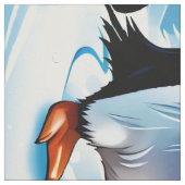 陽気な漫画スタイルの中の可愛いペンギン ファブリック (見本)