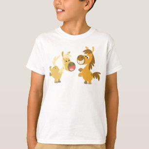 陽気な漫画ポニー子供Tシャツ Tシャツ