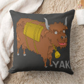 陽気な漫画ヤク クッション (ブランケット)