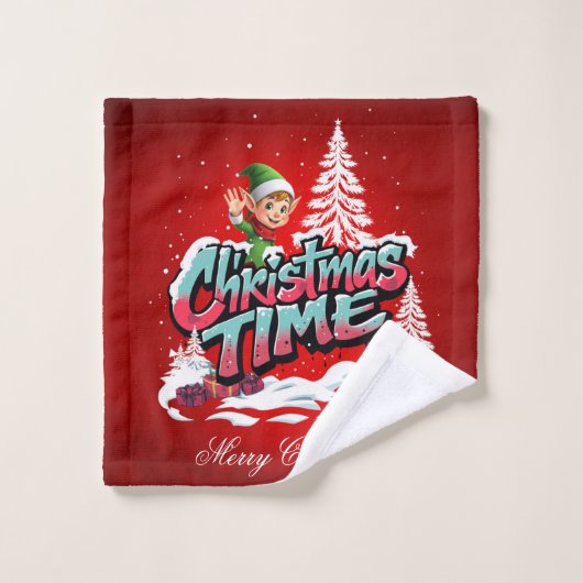 陽気な漫画小妖精や小人 ウォッシュタオル (ウォッシュタオル)