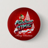 陽気な漫画小妖精や小人 缶バッジ (正面)