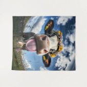 陽気な牛の開花 タペストリー (正面(横))