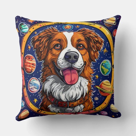 陽気な犬 クッション (裏面)