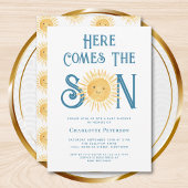 陽気な男の子のベビーシャワー Here Comes The Son 招待状