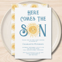陽気な男の子のベビーシャワー Here Comes The Son 
