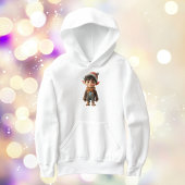 陽気な男の子クリスマス小妖精や小人ガールズフード付きスウェットシャツ