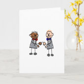 陽気な異人種間のカップル カード (黄色い花)