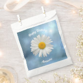 陽気な白いデイジー フェイバーバッグ (クリップ留めされた状態)