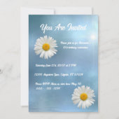 陽気な白いデイジー 招待状 (正面)