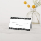 陽気な白黒水玉模様結婚ズ プレイスカード (裏面)