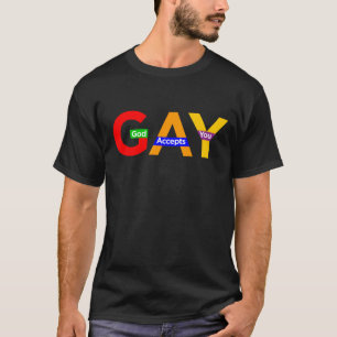 陽気な神は受け入れます Tシャツ