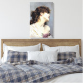 陽気な笑顔の若い女性(ジョバンニ・ボルディーニ) キャンバスプリント (インサイチュ (寝室))