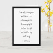 陽気な笑顔の詩 - 勇気を出すための詩 カード (黄色い花)