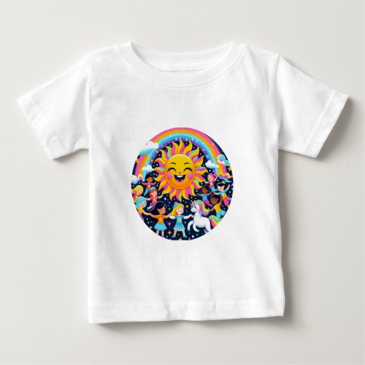 陽気な笑顔 ベビーTシャツ (正面)