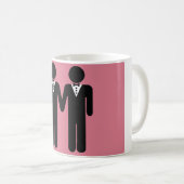 陽気な結婚式の上層の人- .PNG コーヒーマグカップ (正面右)