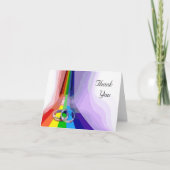 陽気な結婚式は挨拶状感謝していしています サンキューカード (正面)