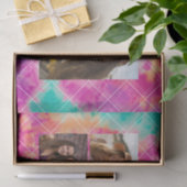 陽気な絞り染めと3枚の写真 –  薄葉紙 (ギフト)