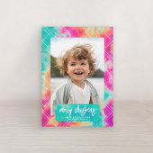 陽気な絞り染めファミリーメリークリスマス – 写真 シーズンカード