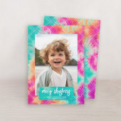 陽気な絞り染めファミリーメリークリスマス – 写真 シーズンカード