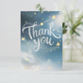 陽気な編集可能銀河系天空 サンキューカード (スタンド正面)