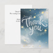 陽気な編集可能銀河系天空 サンキューカード (正面/裏面)