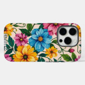 陽気な花：フローラカラフルデザイン Case-Mate iPhoneケース (裏面 (横))