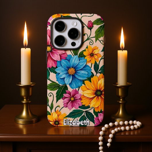 陽気な花：フローラカラフルデザイン Case-Mate iPhoneケース