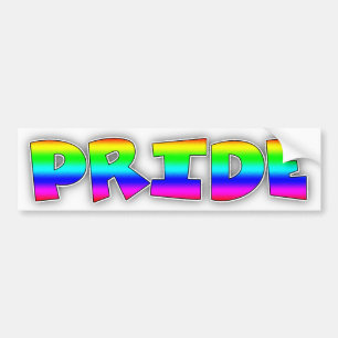 陽気な虹のバンパーステッカーがあること誇りを持ったなLGBTのプライド バンパーステッカー