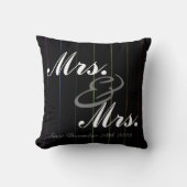 陽気な虹縦縞のカスタムな記念日の枕 クッション (正面)