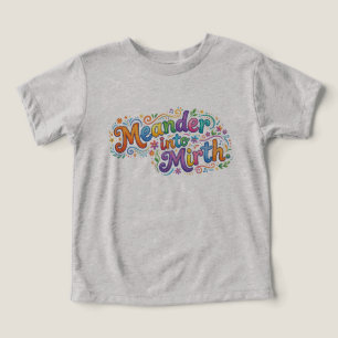 陽気な蛇のTシャツデザイン「Meander into Mirth」